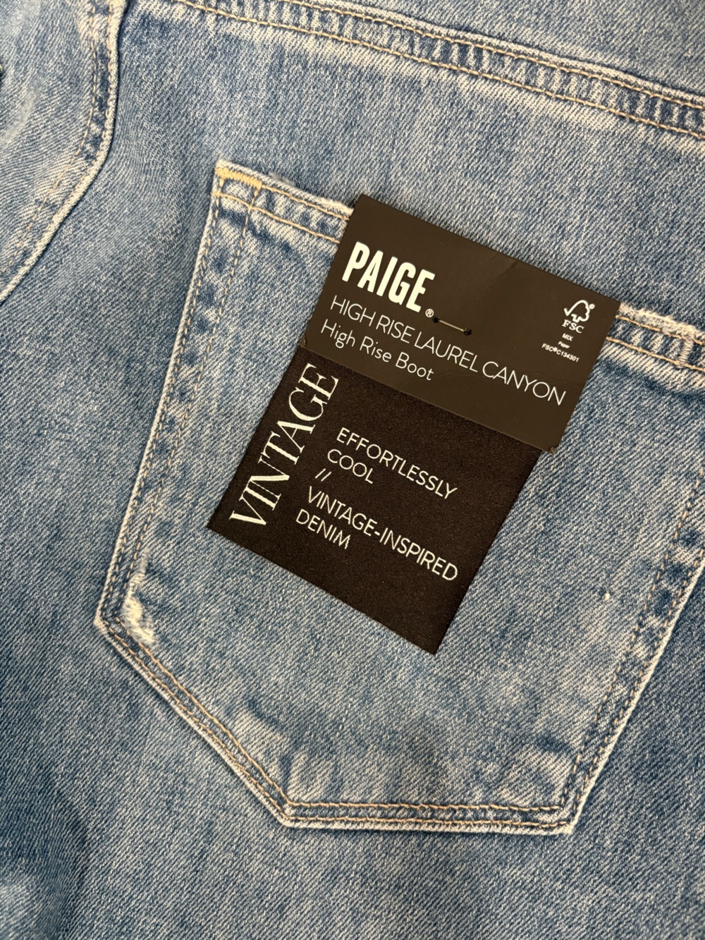 PAIGE High Rise Laurel Canyon Vintage - Picture 4 of 4